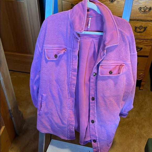 Pink Free People Ruby Button Down - Picture 7 of 7